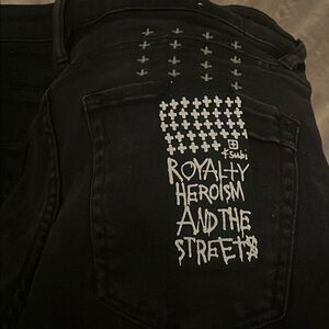 Ksubi Black Jeans with White Graphic